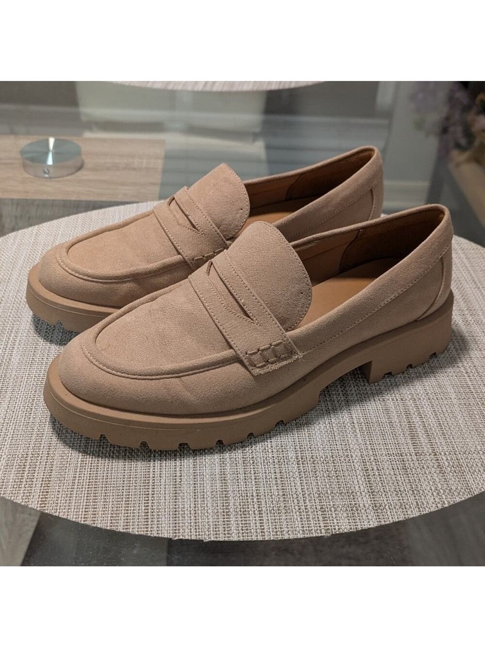 Tan Loafers size 8